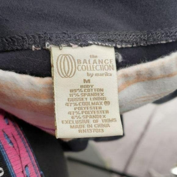 The Balance Collection Women's Black Orange Cropped Athletic Pants Capris Medium - Picture 2 of 6